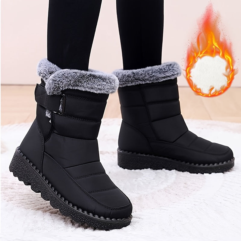 Gefütterte wasserdichte Damen Winterstiefel