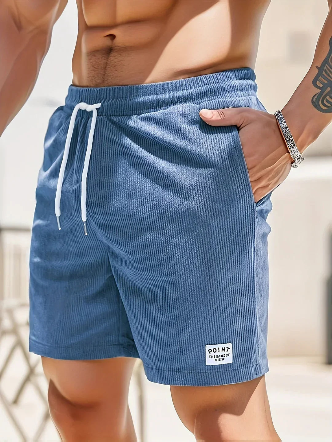 ALESSIO Lässige Herren Cord-Shorts
