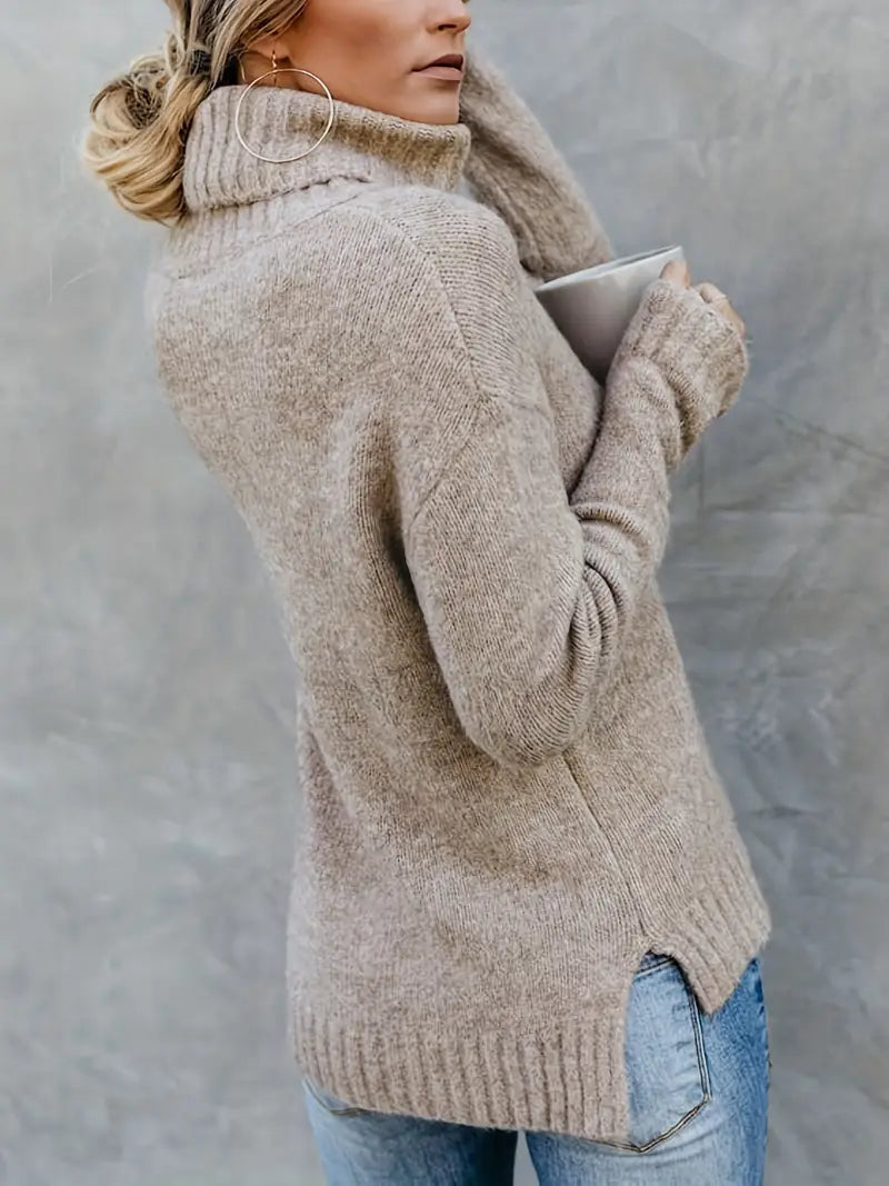 Eleganter Damen Pullover mit Rollkragen