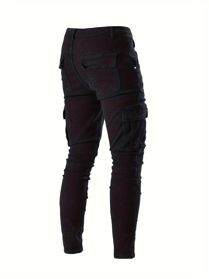 Marian Flexible Herren Slim-Fit Cargo-Jeans