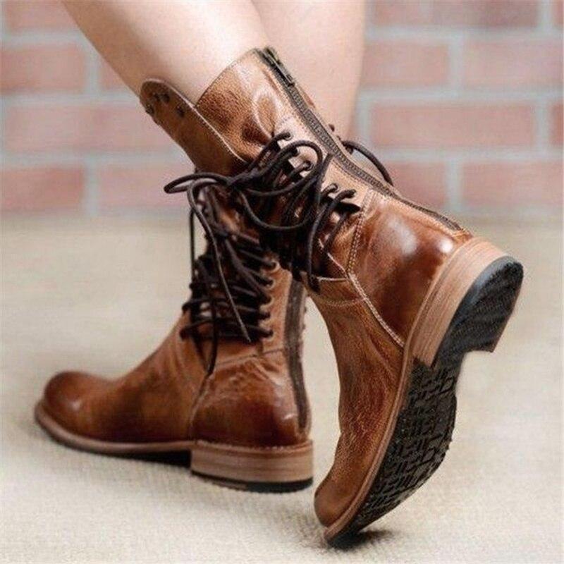 Klassische Damen Lederstiefel