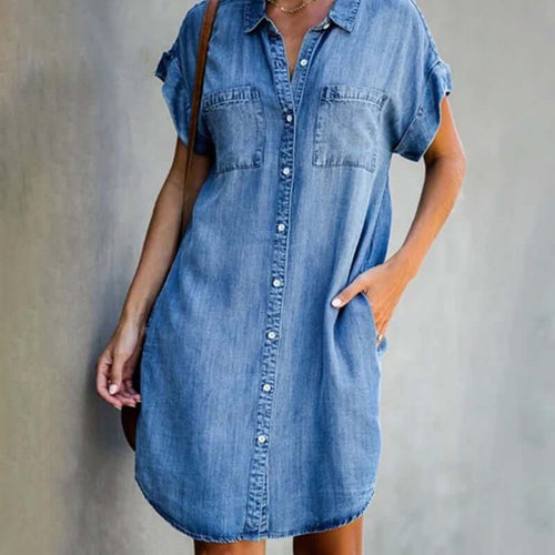 Valerie Elegantes Damen Jeanskleid