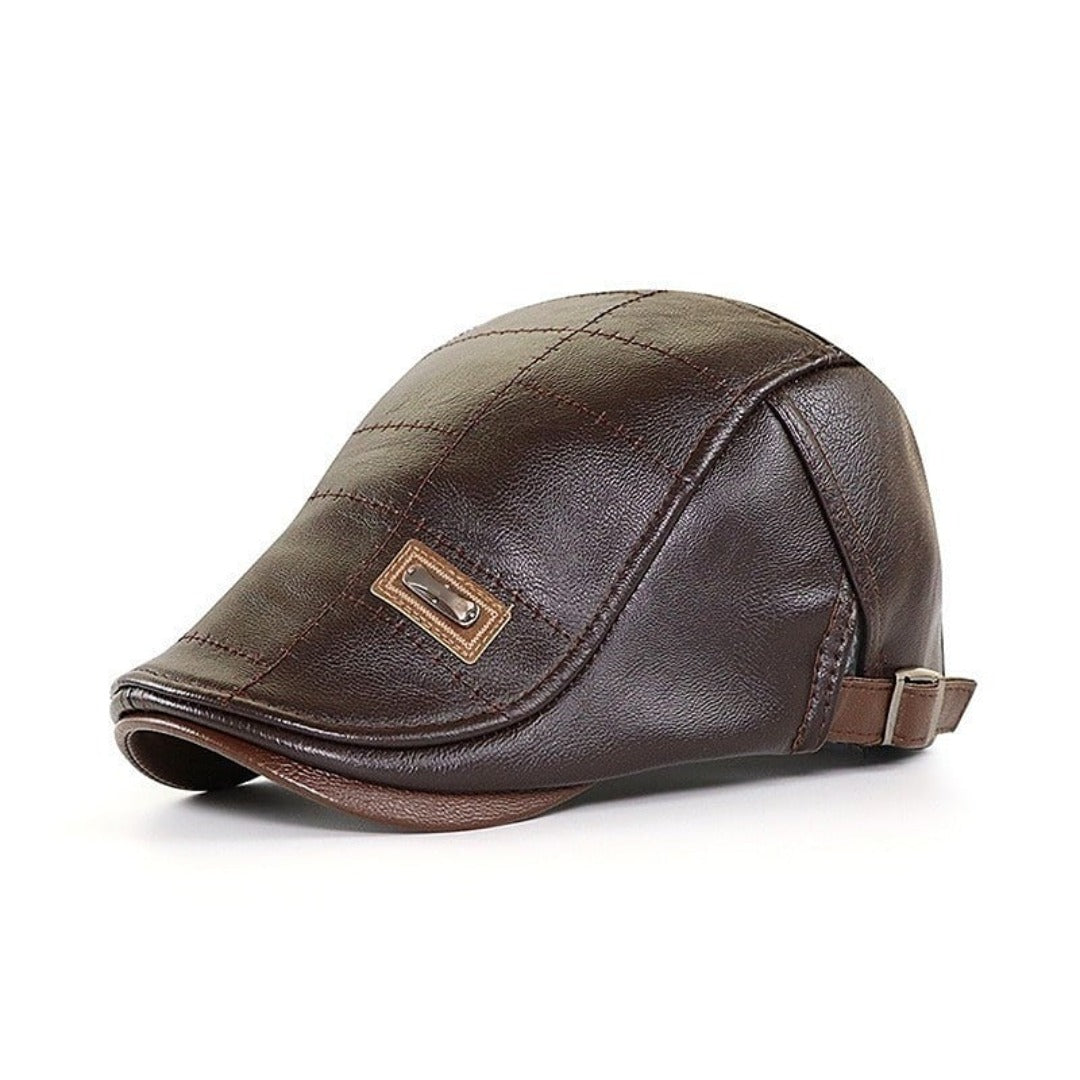 Lennart Modische Herren Kunstleder-Beanie