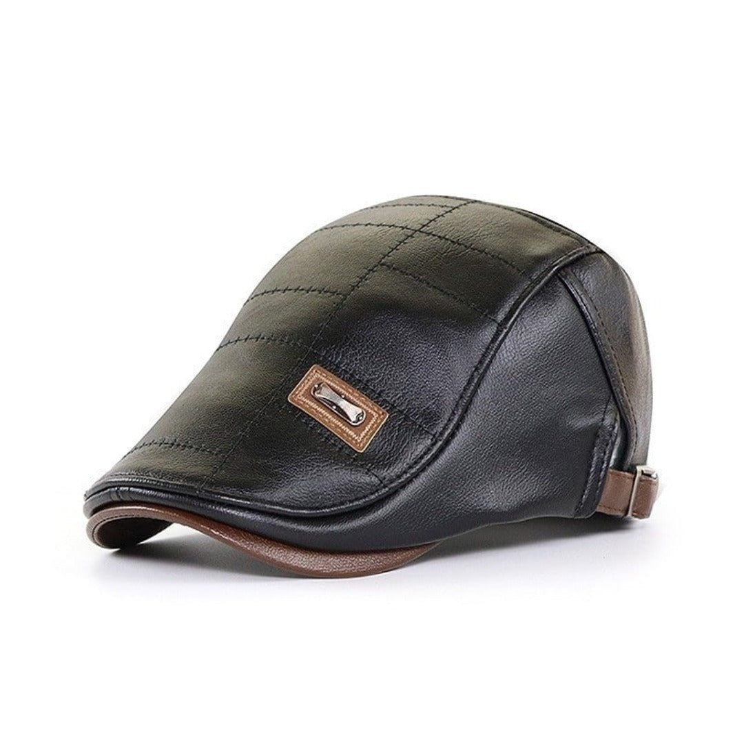 Lennart Modische Herren Kunstleder-Beanie