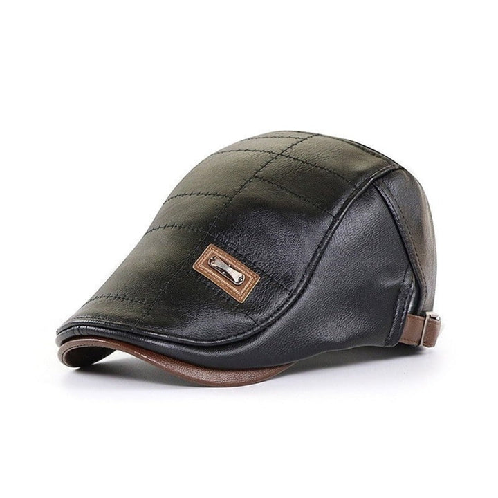 Lennart Modische Herren Kunstleder-Beanie