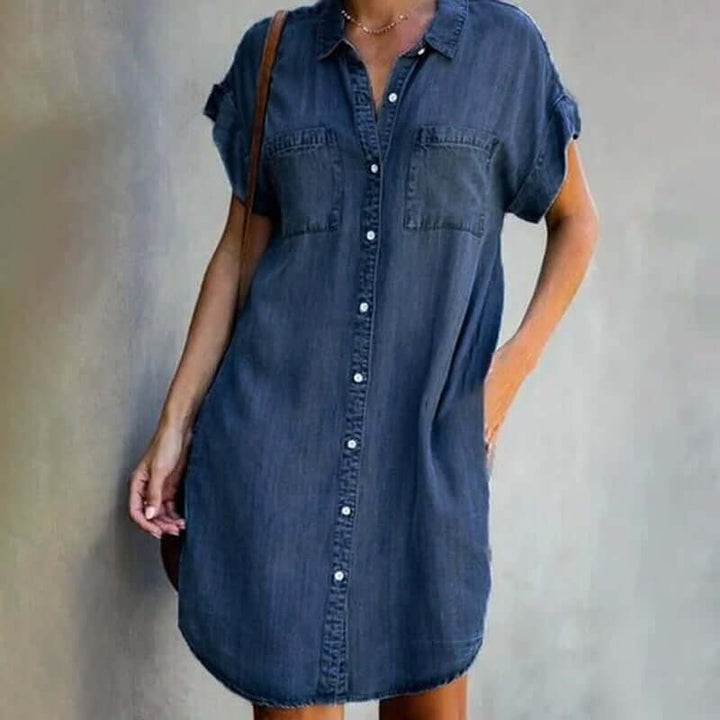 Valerie Elegantes Damen Jeanskleid