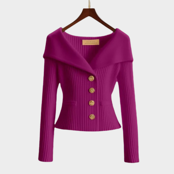 Juliana Eleganter Damen Strickjacke mit Knöpfen