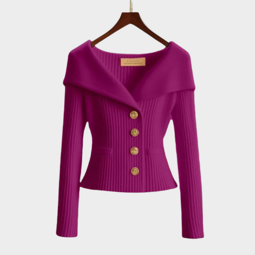 Juliana Eleganter Damen Strickjacke mit Knöpfen