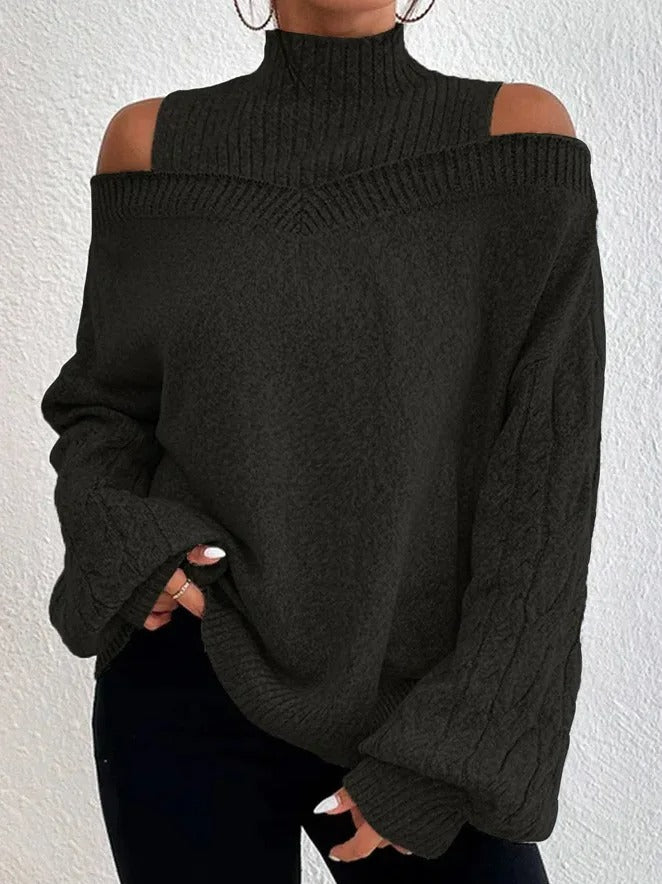 Trendiger Damen Off-Shoulder-Pullover