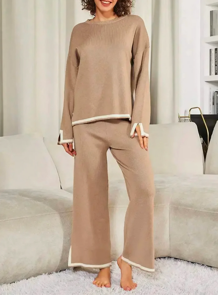 Bequemes Strick-Loungewear-Set Damen