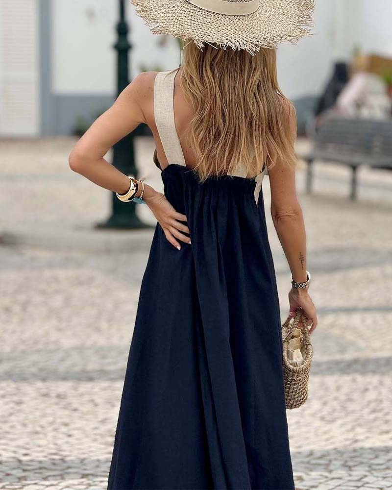 Elegantes Damen Rückenfreies Kleid