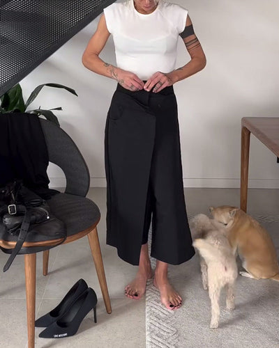 Lässige Asymmetrische Damen Freizeithose
