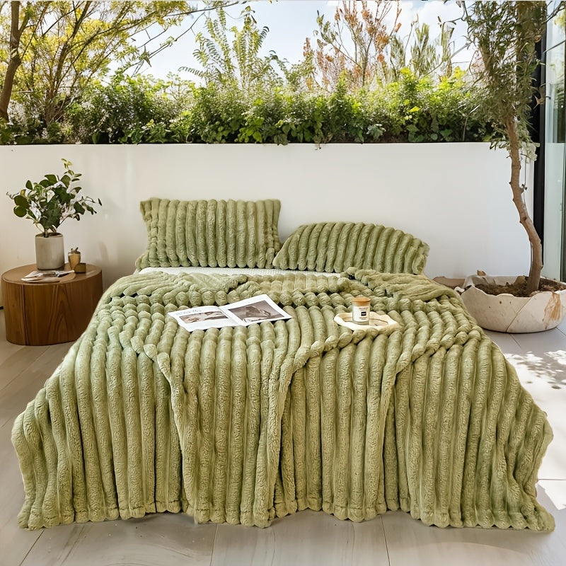 Weiche Damen Kunstfell-Kuscheldecke