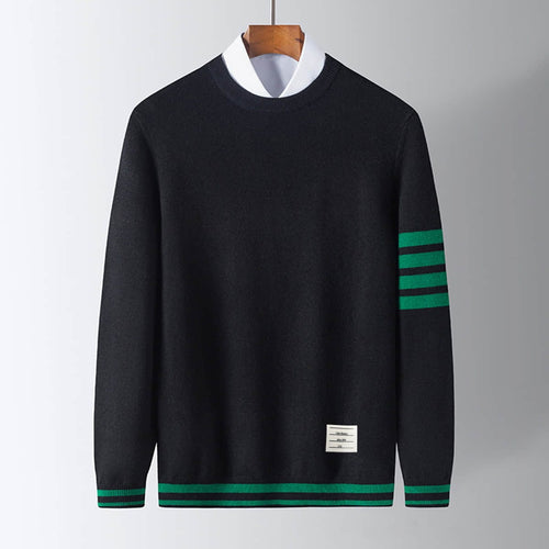 Klassischer Weicher Herren Baumwoll-Pullover