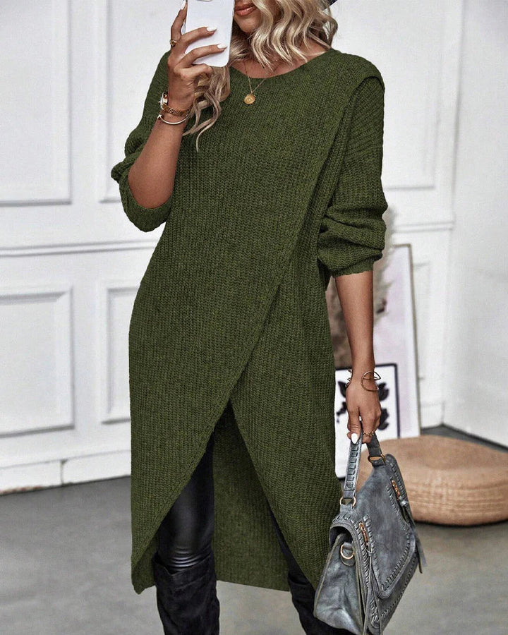 Bequemer Oversized Damen Longpullover