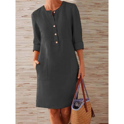 Elegantes Langarm Damen Kleid