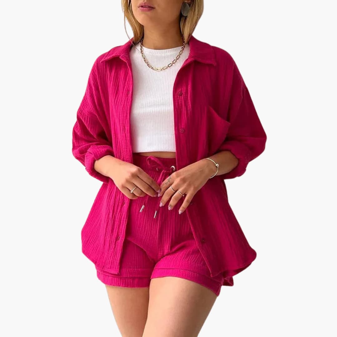 Lässiges Damen Sommer-Zweiteiler-Set
