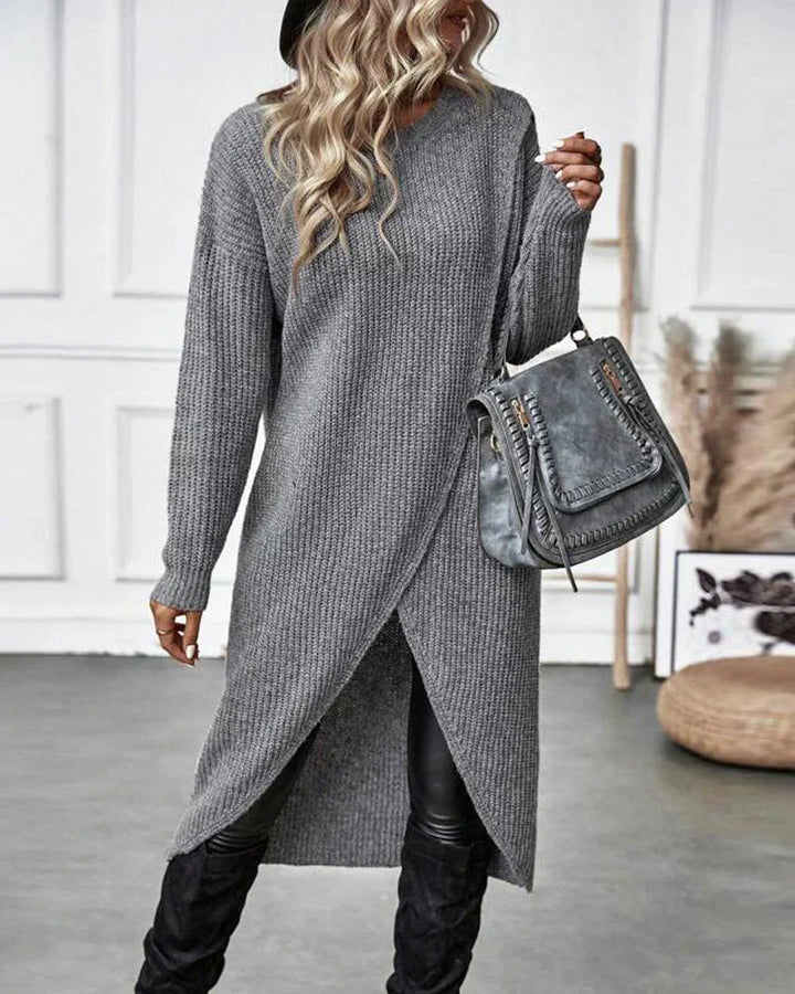 Bequemer Oversized Damen Longpullover