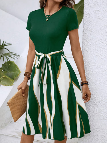 Elegant Damen A-Linien Midi-Kleid