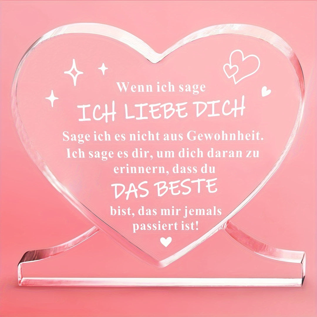 Romantische Damen Herzform-Acryl-Dekoration