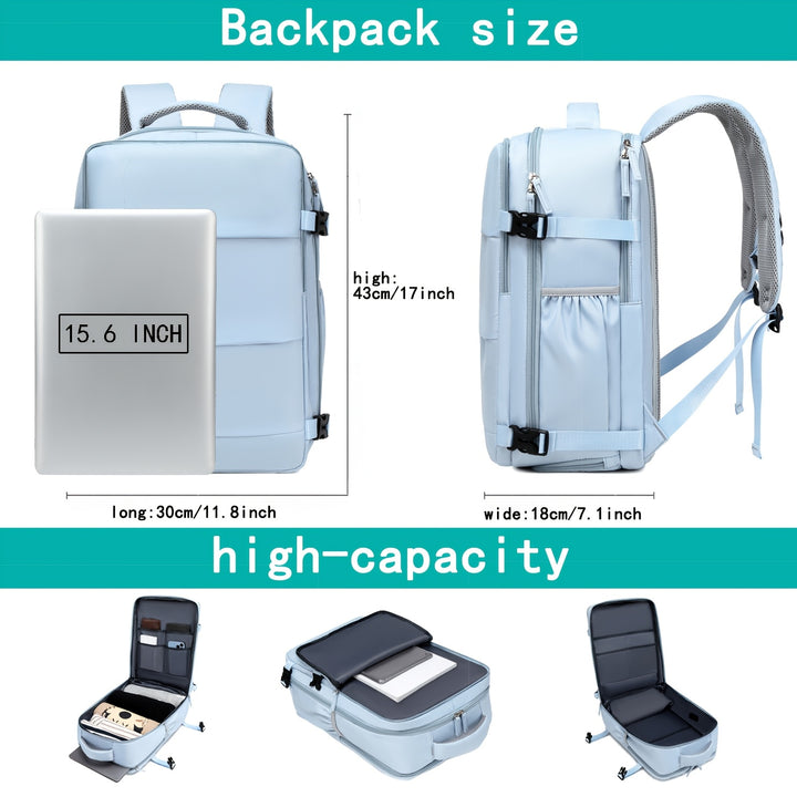 Praktischer Damen Reiserucksack mit Schuhfach und Laptopfach