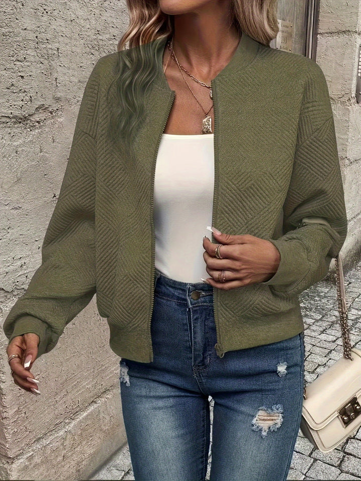 Lässige Damen Sweatjacke mit Reißverschluss