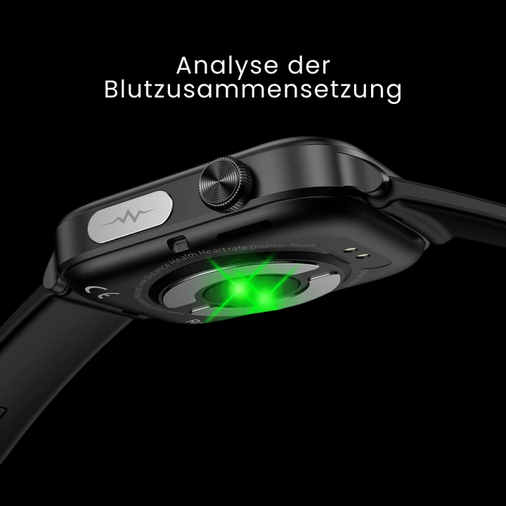Gluco Smartwatch Damen mit Blutzucker-Monitoring &amp; SOS-Funktion