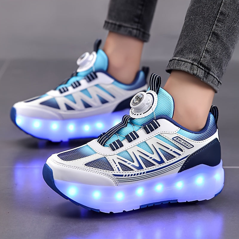 Blinkende Kinder Rollschuhe mit LED-Beleuchtung