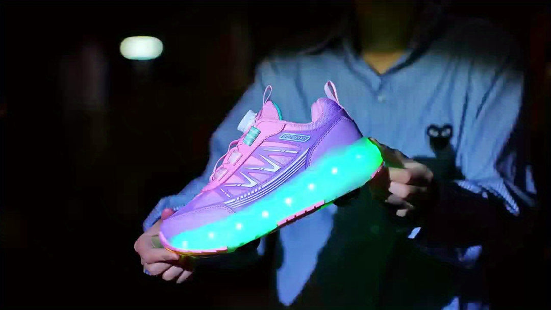 Blinkende Kinder Rollschuhe mit LED-Beleuchtung