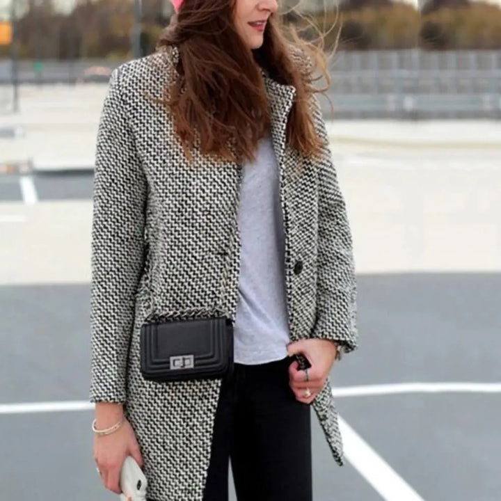 Cheska Bequemer Langer Damen Mantel
