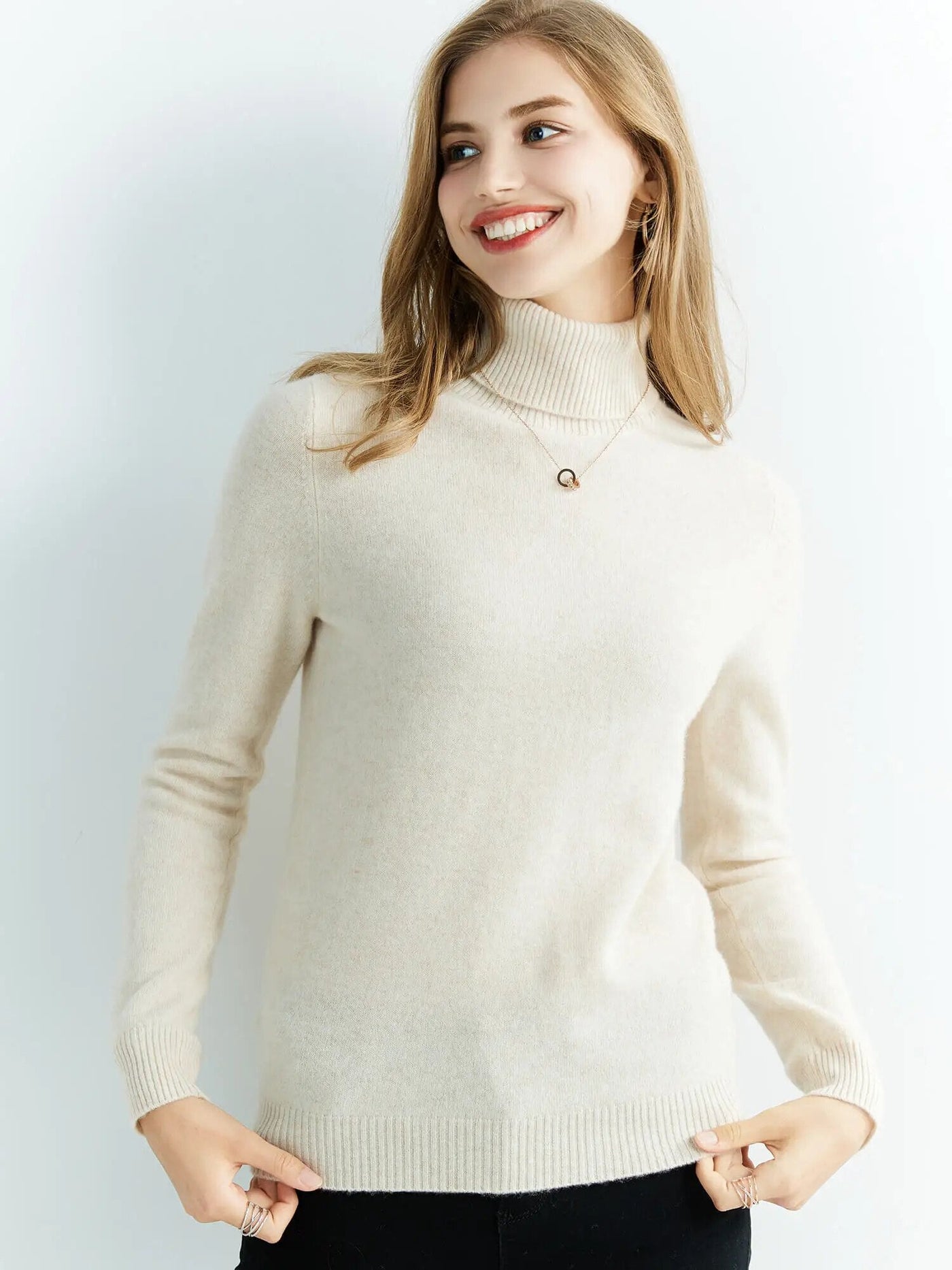 Kuscheliger und warmer Damen Rollkragenpullover aus Merinowolle