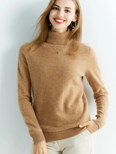 Kuscheliger und warmer Damen Rollkragenpullover aus Merinowolle