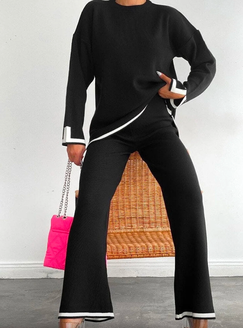 Bequemes Strick-Loungewear-Set Damen