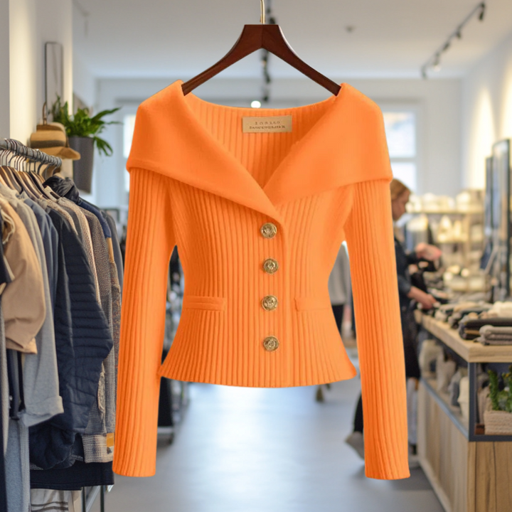 Juliana Eleganter Damen Strickjacke mit Knöpfen