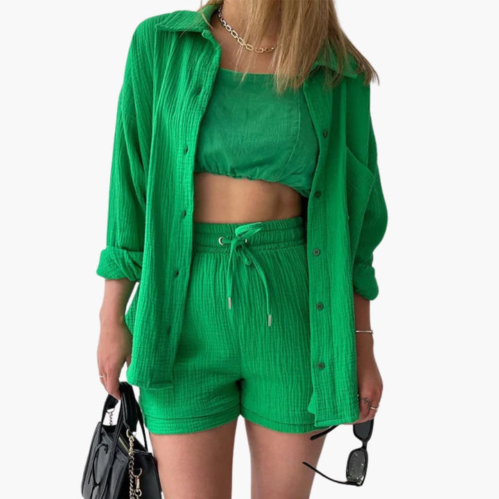 Lässiges Damen Sommer-Zweiteiler-Set
