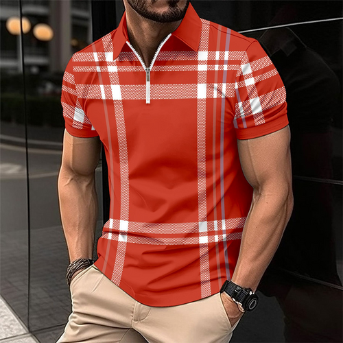 Klassisches Sportliches Herren Kurzarm-Poloshirt