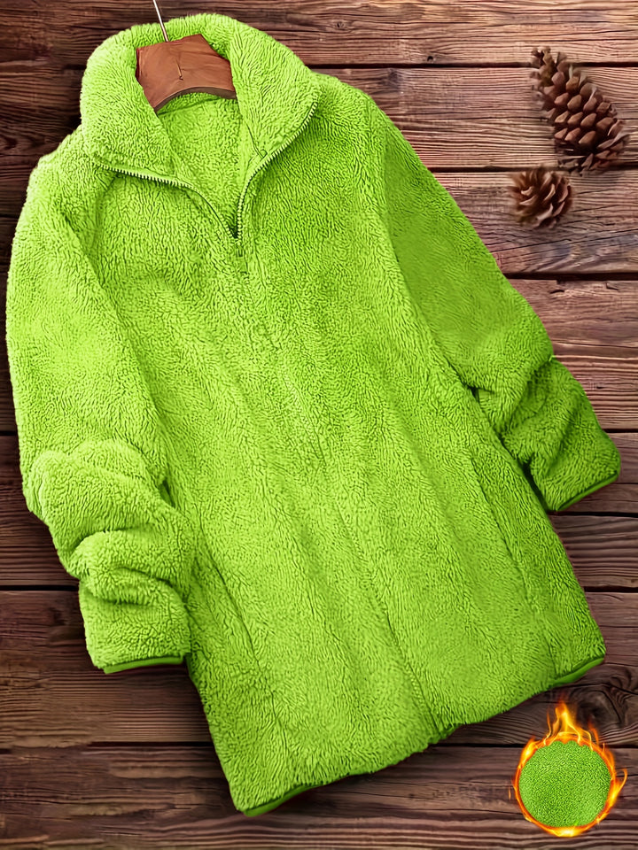 Vani Kuschelig Damen Teddymantel