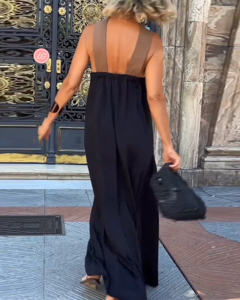 Elegantes Damen Rückenfreies Kleid