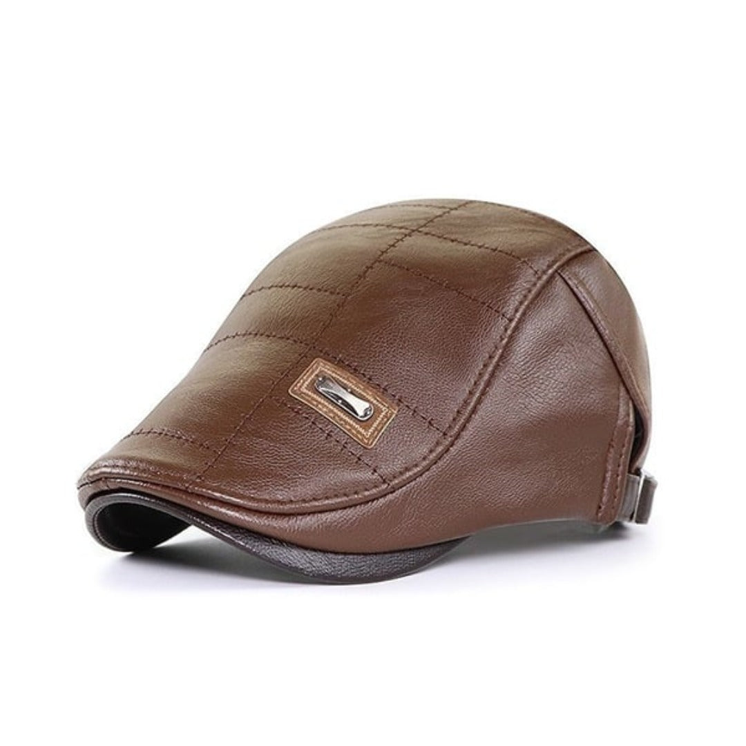 Lennart Modische Herren Kunstleder-Beanie