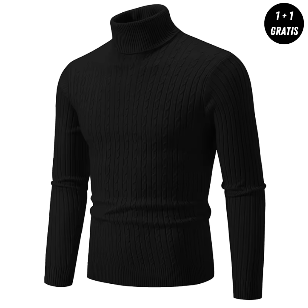 ENZO Warmer Damen Strickpullover mit Rollkragen