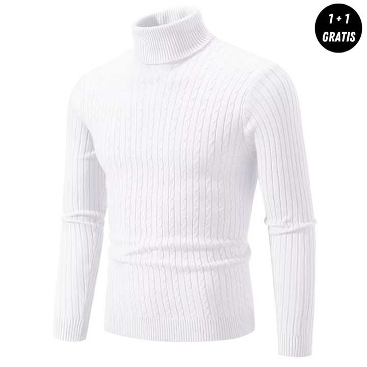 ENZO Warmer Damen Strickpullover mit Rollkragen