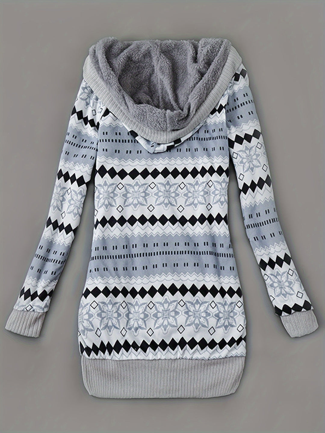 Lässiger Damen Cardigan mit Geo-Print