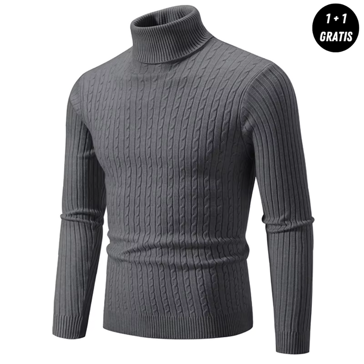 ENZO Warmer Damen Strickpullover mit Rollkragen