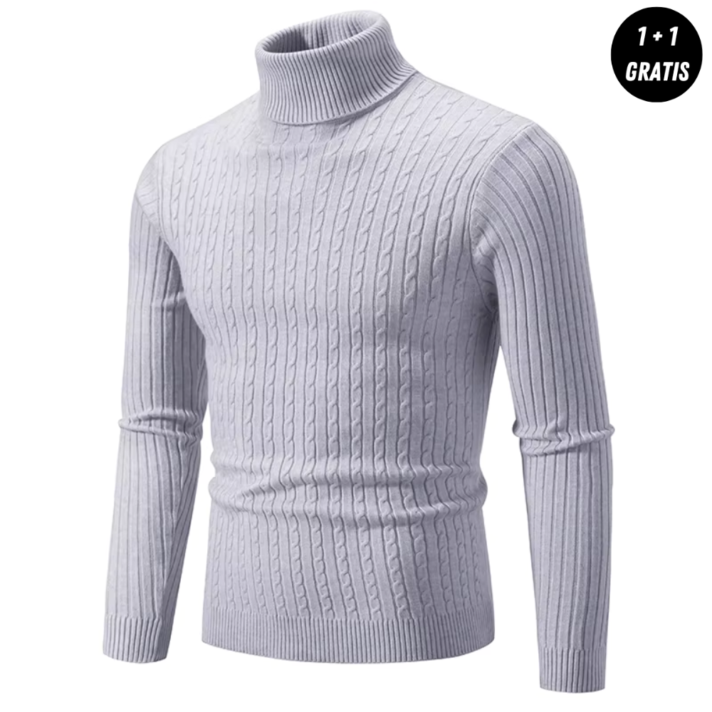 ENZO Warmer Damen Strickpullover mit Rollkragen
