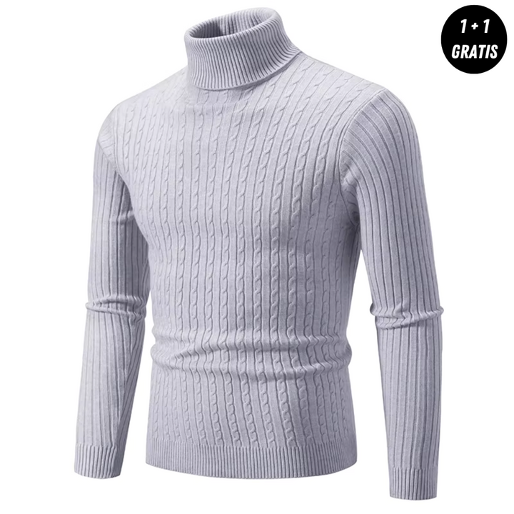 ENZO Warmer Damen Strickpullover mit Rollkragen