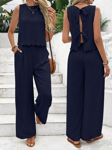 Stylisches Damen Zweiteiler-Set mit Taillengürtel
