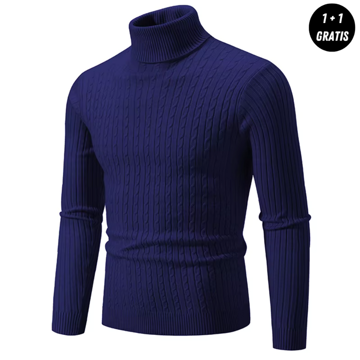 ENZO Warmer Damen Strickpullover mit Rollkragen