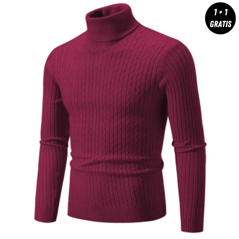 ENZO Warmer Damen Strickpullover mit Rollkragen