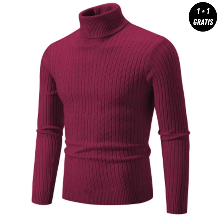 ENZO Warmer Damen Strickpullover mit Rollkragen