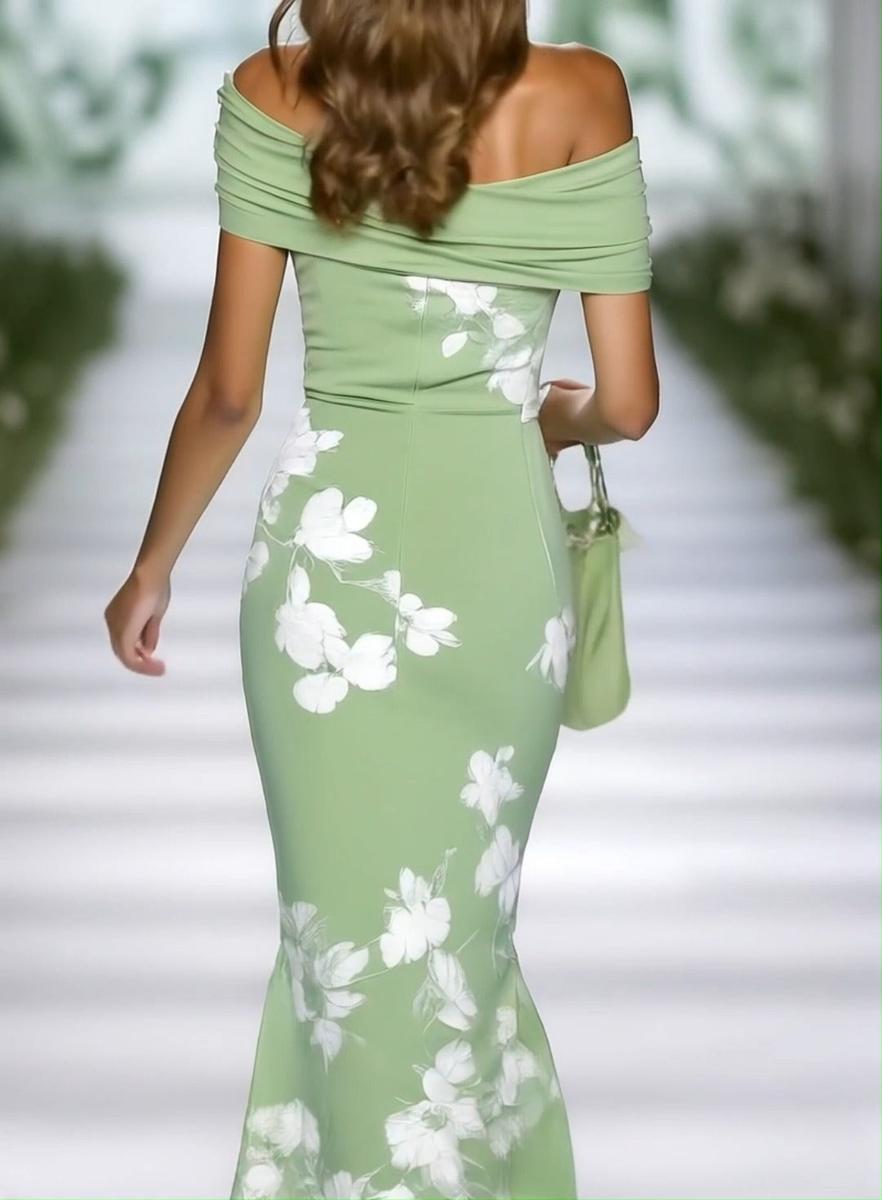 Leichtes Damen Maxikleid mit kurzem Arm